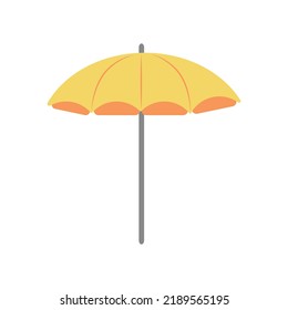 beach yellow umbrella vector isolated