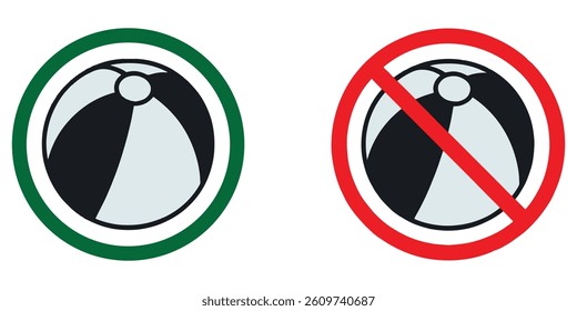 Beach Zone for Playing Ball Warning Signs
