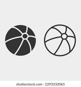 Beach_ball vector icon illustration sign