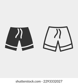 Beach_pants vector icon illustration sign