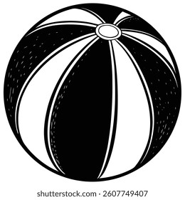 beach-ball Summer Vacation Silhouette Vector Set