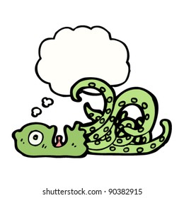 beached giant squid cartoon