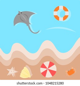 beaches background illustration.