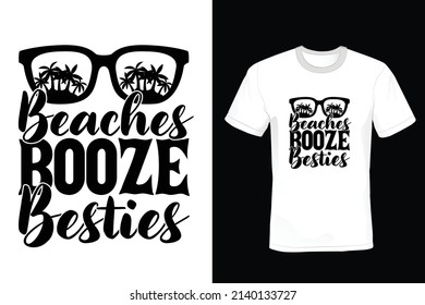 Beaches Booze and Besties Beach and summer T shirt design, vintage, typography svg