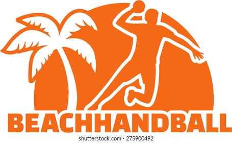 Beachhandball Palm and player