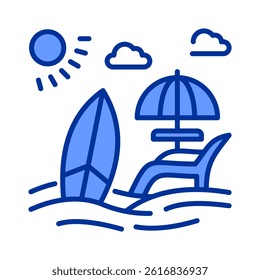 Beachholiday Icon Element For Design