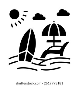 Beachholiday Icon Element For Design