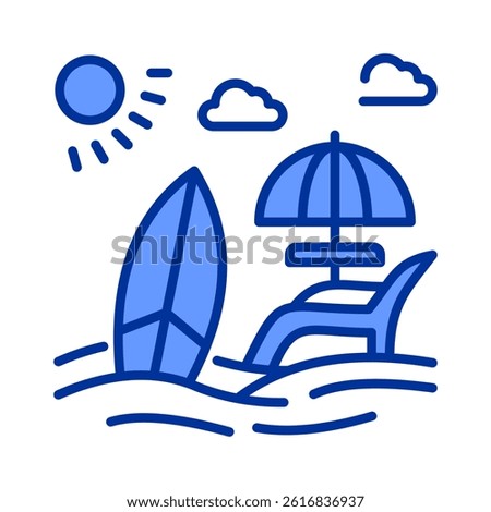 Beachholiday Icon Element For Design