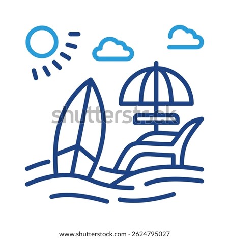 Beachholiday Icon Element For Design