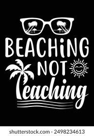 Beaching not teaching EPS file for cutting machine. You can edit and print this vector art with EPS editor.