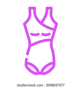 beachwear one-piece color icon vector. beachwear one-piece sign. isolated symbol illustration