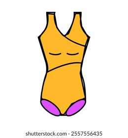 beachwear one-piece line icon vector. beachwear one-piece sign. isolated symbol illustration