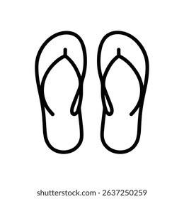 Beachy footwear twin outlines ready illustration design element