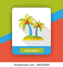 beack island flat icon