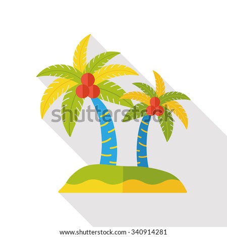 beack island flat icon
