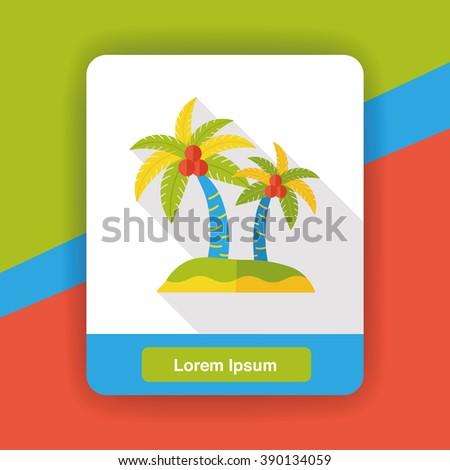 beack island flat icon