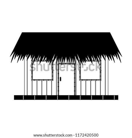 Beack kiosk stand in black and white