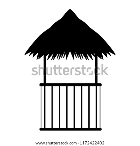 Beack kiosk stand in black and white