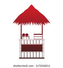 Beack kiosk stand red lines