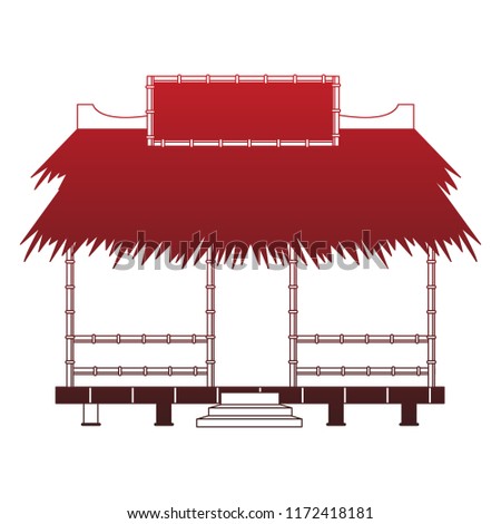 Beack kiosk stand red lines
