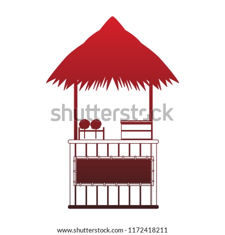 Beack kiosk stand red lines