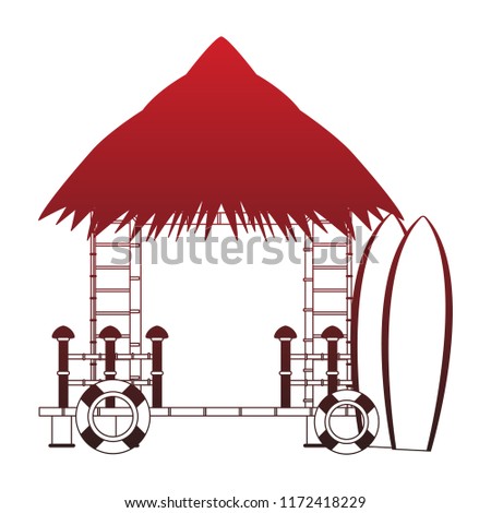 Beack kiosk stand red lines