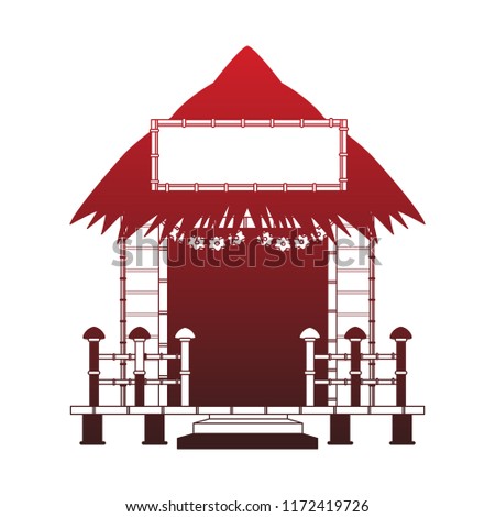 Beack kiosk stand red lines