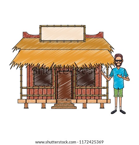 Beack kiosk stand scribble