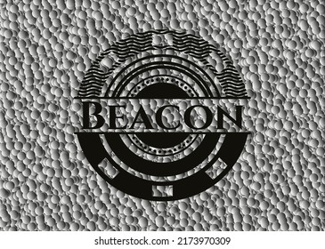 Icono oscuro del indicador o emblema con fondo de burbujas. Ilustración vectorial. Detallado. 