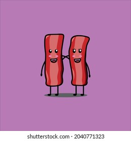 beacon embracing buddy cartoon doodle vector illustration