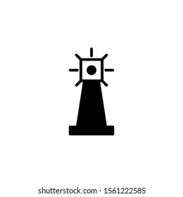 Beacon glyph icon black and white
