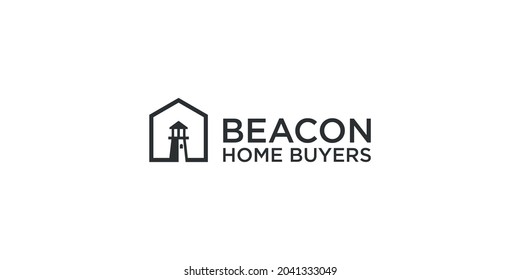 Beacon and home logo design template