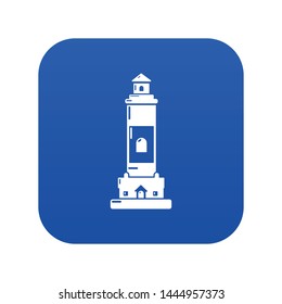 Beacon icon blue vector isolated on white background
