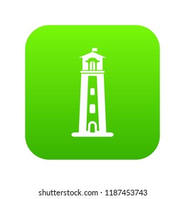 Beacon icon green vector isolated on white background