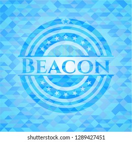 Beacon light blue mosaic emblem