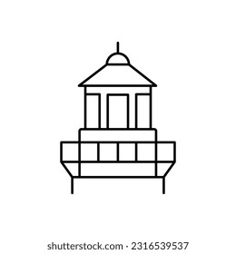 Beacon light Outline Vector Icon that can easily edit or modify

