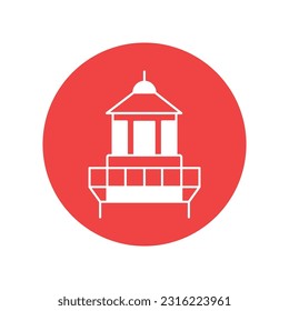 Beacon light Vector Icon with trendy background colors that can easily edit or modify

