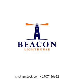 Vector de diseño del logotipo del faro Beacon