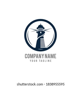 Beacon logo vector design template,lighthouse securuty logo icon vector template