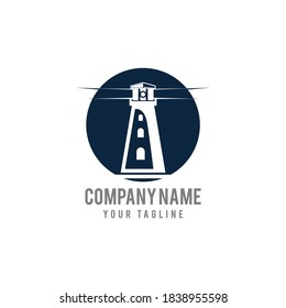Beacon logo vector design template,lighthouse securuty logo icon vector template