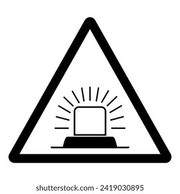 Beacon Must Be Used On This Site Symbol Sign,Vector Illustration, Isolated On White Background Label. EPS10 