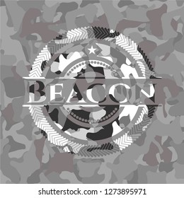 Beacon on grey camouflage pattern
