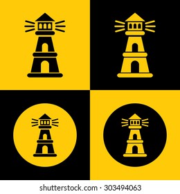 beacon vector icon. Light House