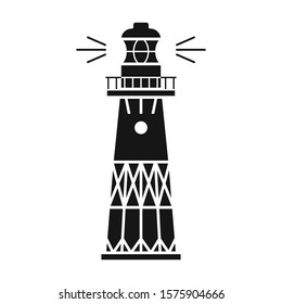 Beacon vector icon.Black vector icon isolated on white background beacon.
