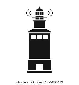 Beacon vector icon.Black vector icon isolated on white background beacon.