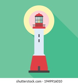 Beacon vector icon.Flat vector icon isolated on white background beacon.