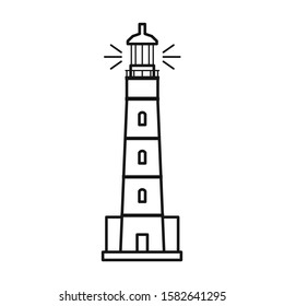 Beacon vector icon.Line vector icon isolated on white background beacon.
