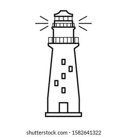 Beacon vector icon.Line vector icon isolated on white background beacon.