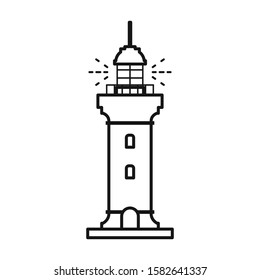 Beacon vector icon.Line vector icon isolated on white background beacon.