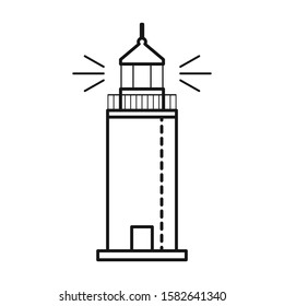 Beacon vector icon.Line vector icon isolated on white background beacon.